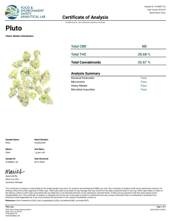 Pluto THCa Flower Preroll